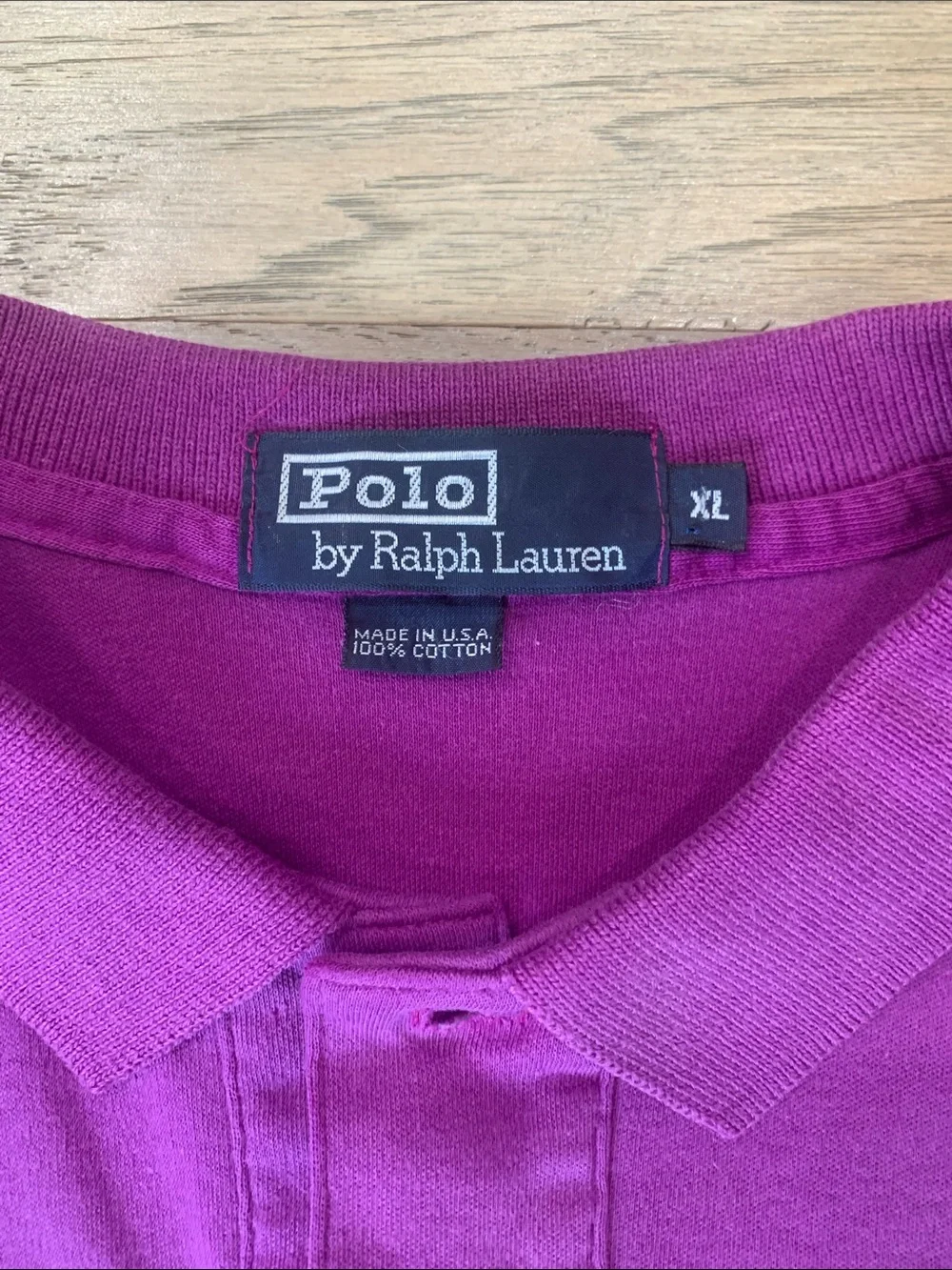Vintage Ralph Lauren Purple Short-Sleeve Polo Size XL